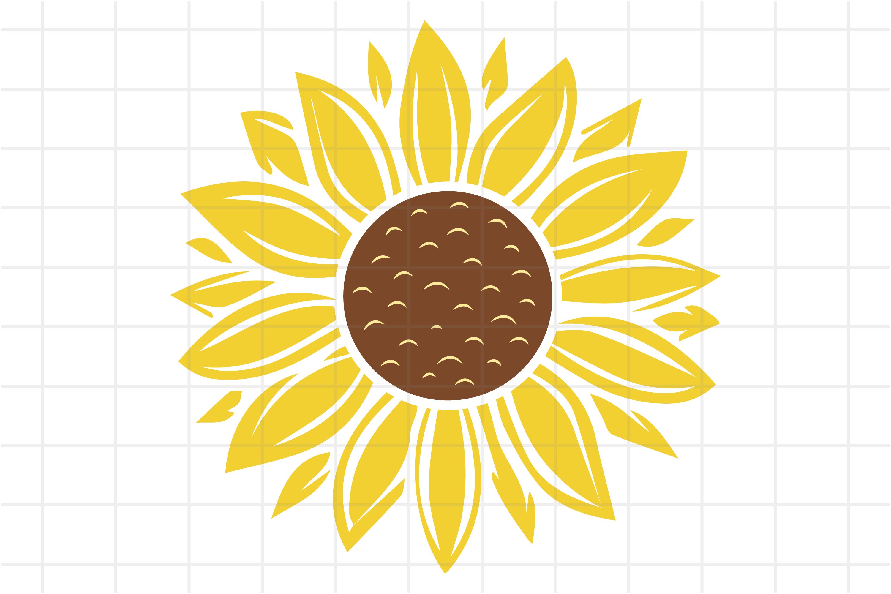 Sunflower SVG and PNG cut file for Cricut (656819) | Cut Files | Design