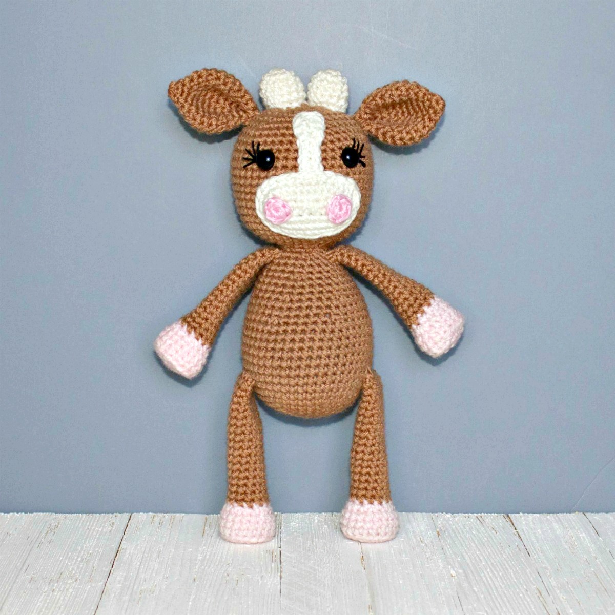 Crochet Cow Pattern - thefriendlyredfox.com