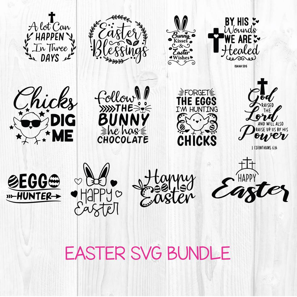 Easter SVG Bundle - Bunny SVG Cut File - Happy Easter Yall SVG