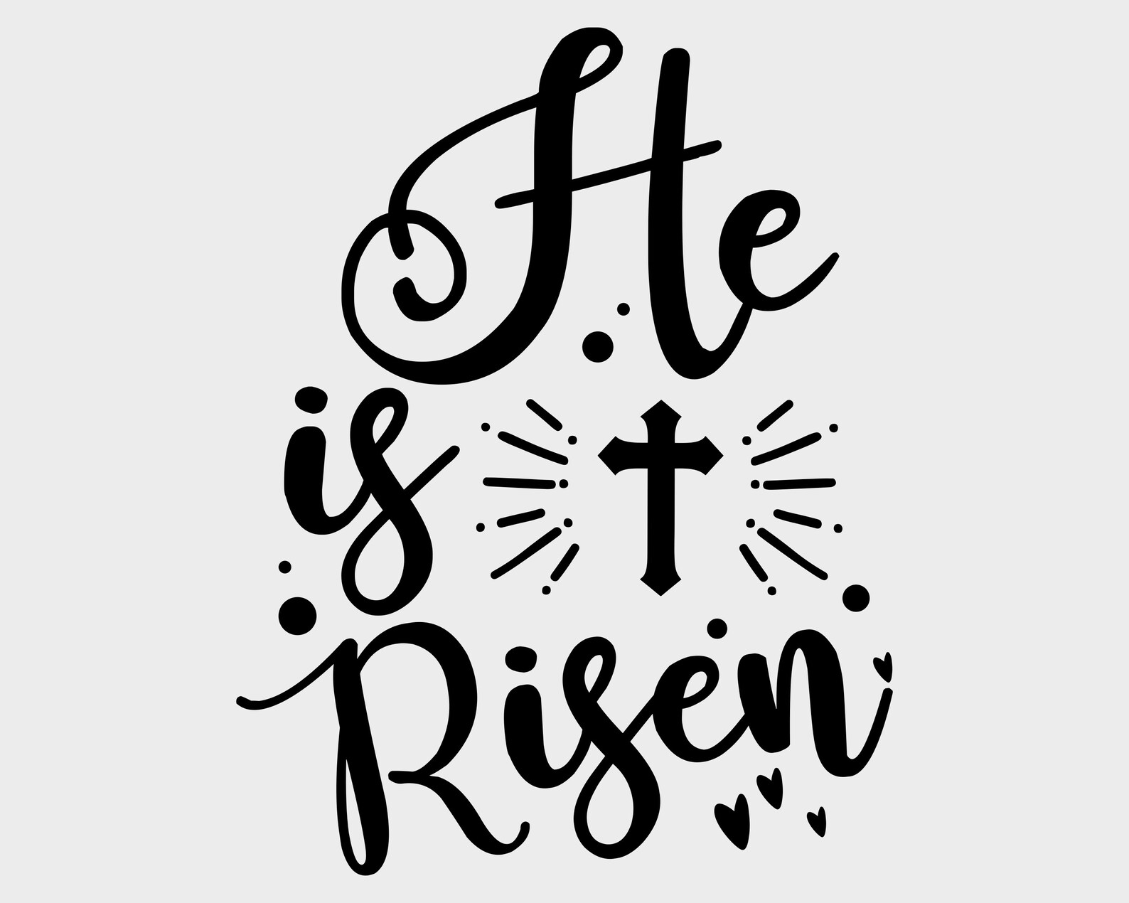 He is Risen Svg Files for Cricut Cross Christian Easter Svg - Etsy