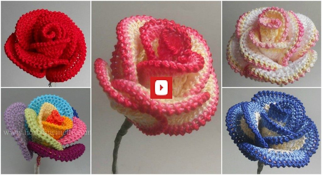 This basic rose pattern is a perfect introduction to crocheted flowers