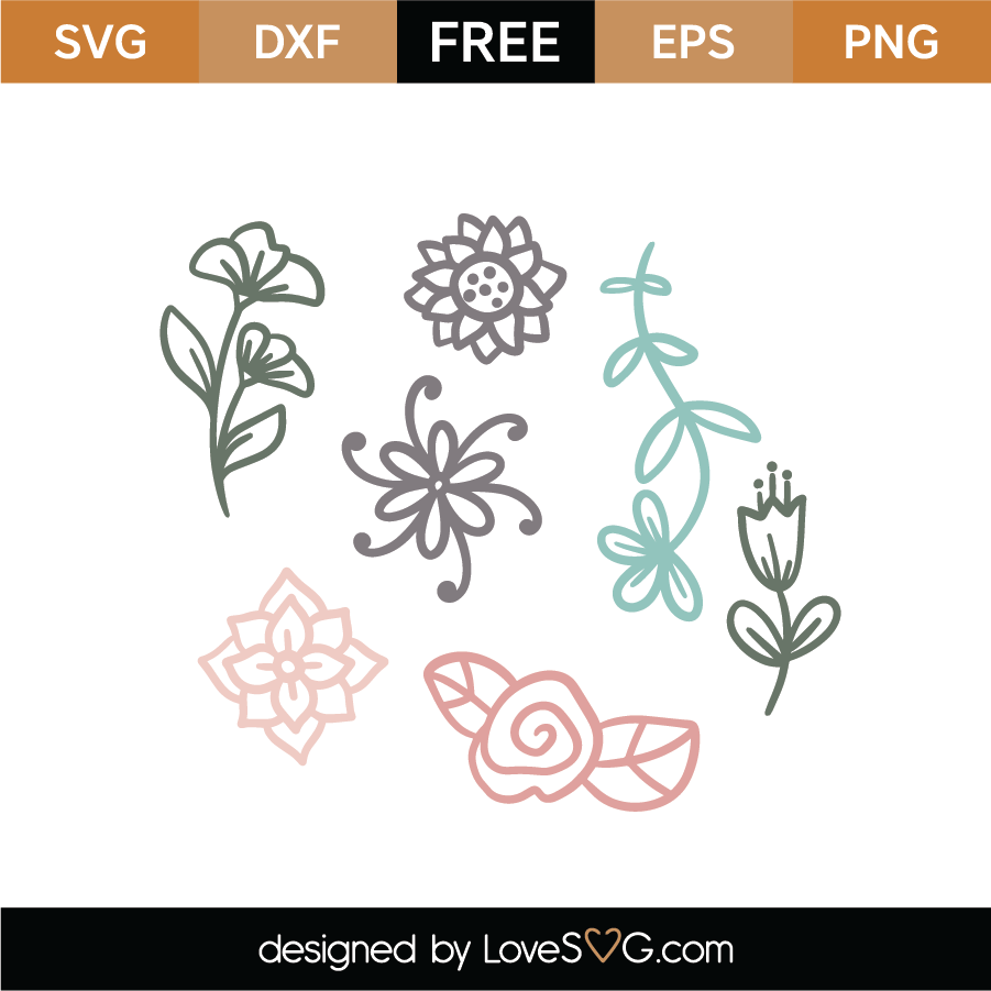 Free Floral Designs SVG Cut File | Lovesvg.com