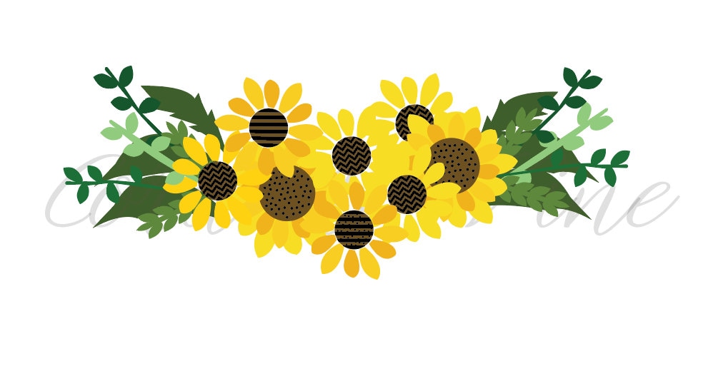 Sunflower SVG Fall Floral SVG Perennial Sunflower Bouquet - Etsy