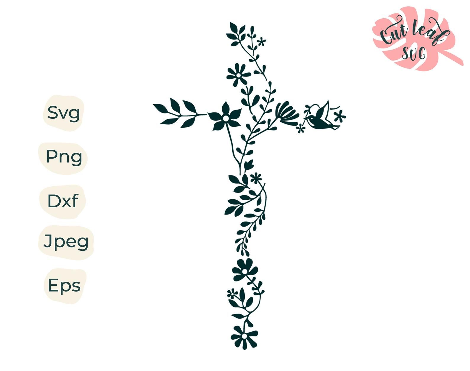 Cross Svg Flower Cross Svg Faith Svg Christian Svg - Etsy | Cross svg