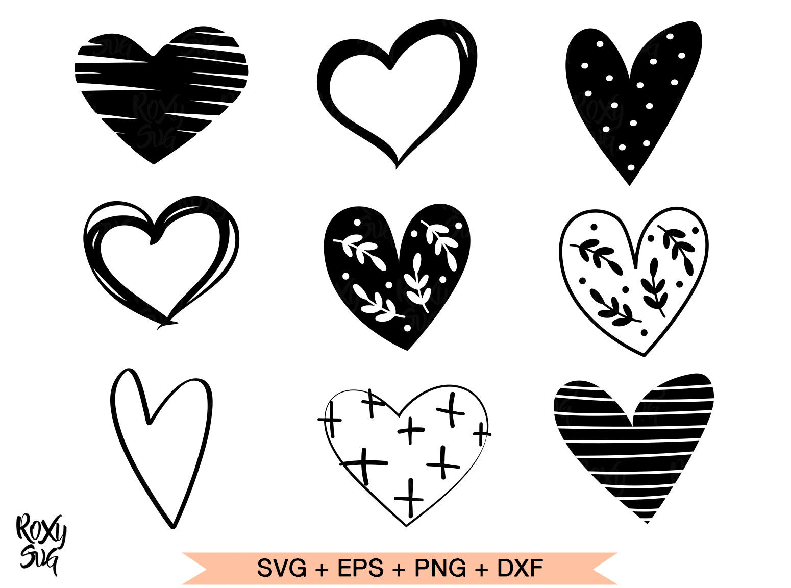 Heart svg, hearts svg, hearts clipart, heart shape svg By Lovely