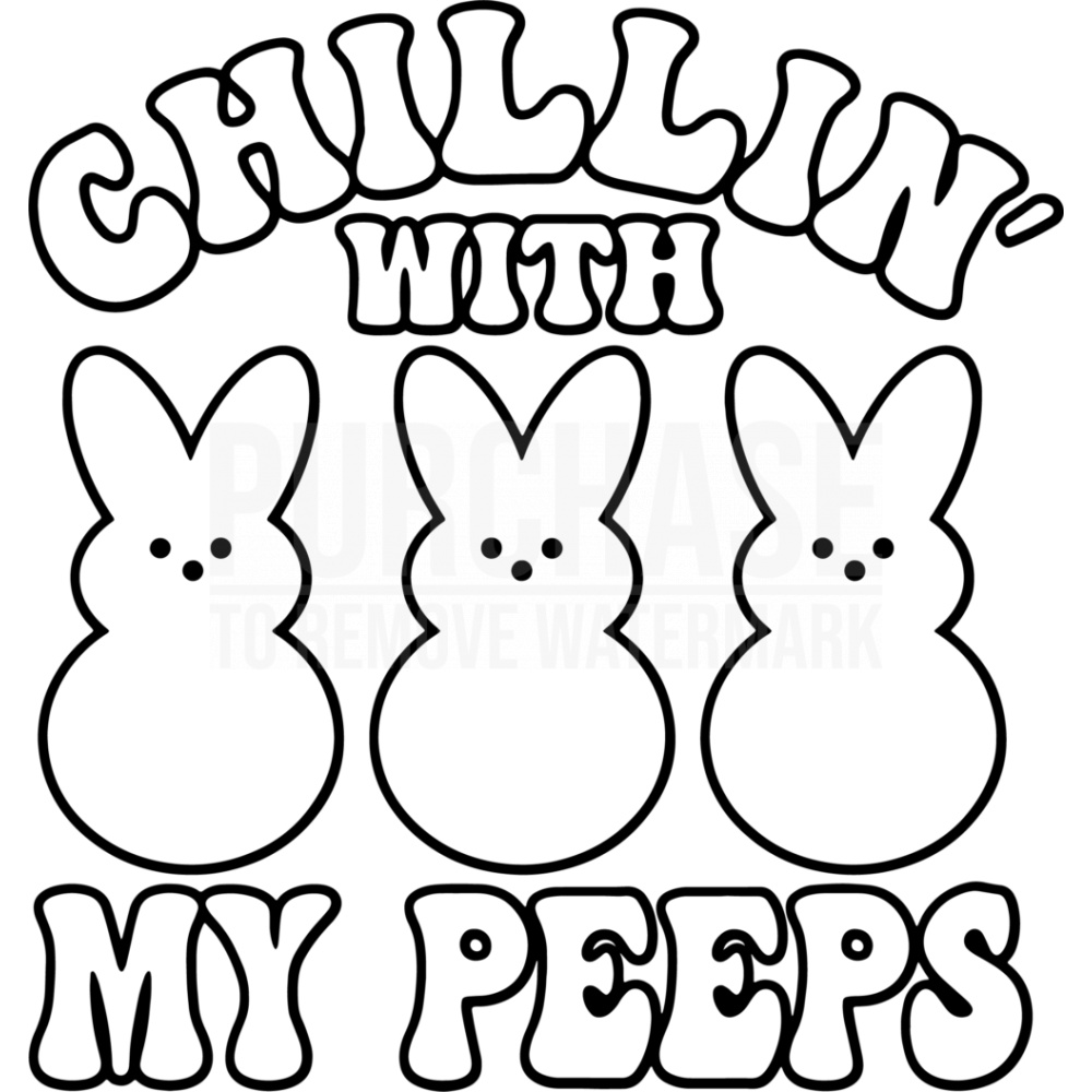 Chillin’ With My Peeps Svg, Easter Peeps Svg, Kids Easter Svg