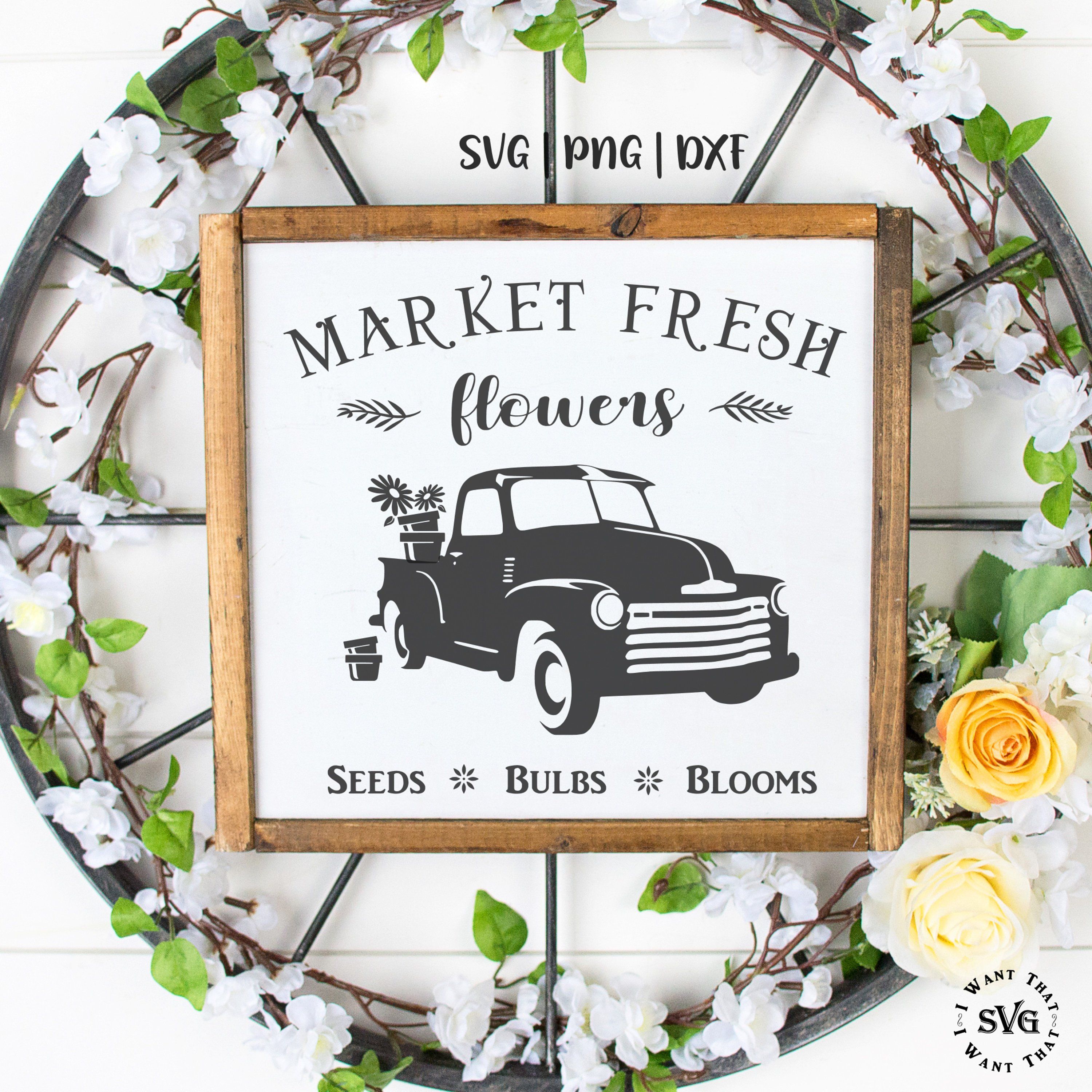 Market Fresh Flowers Svg Market Svg Flowers Svg Flower | Etsy | Fresh