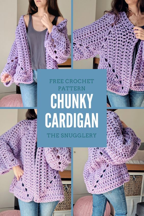 Super Chunky Hexagon Cardigan - Free Crochet Pattern | Bulky yarn