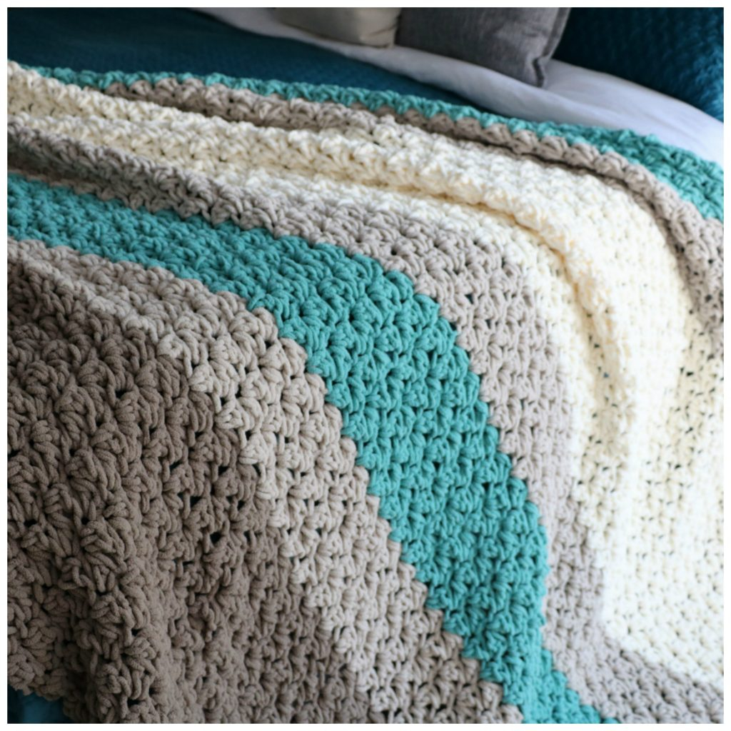 Easy Double Crochet Afghan Patterns Crochet A King Size Farmhouse