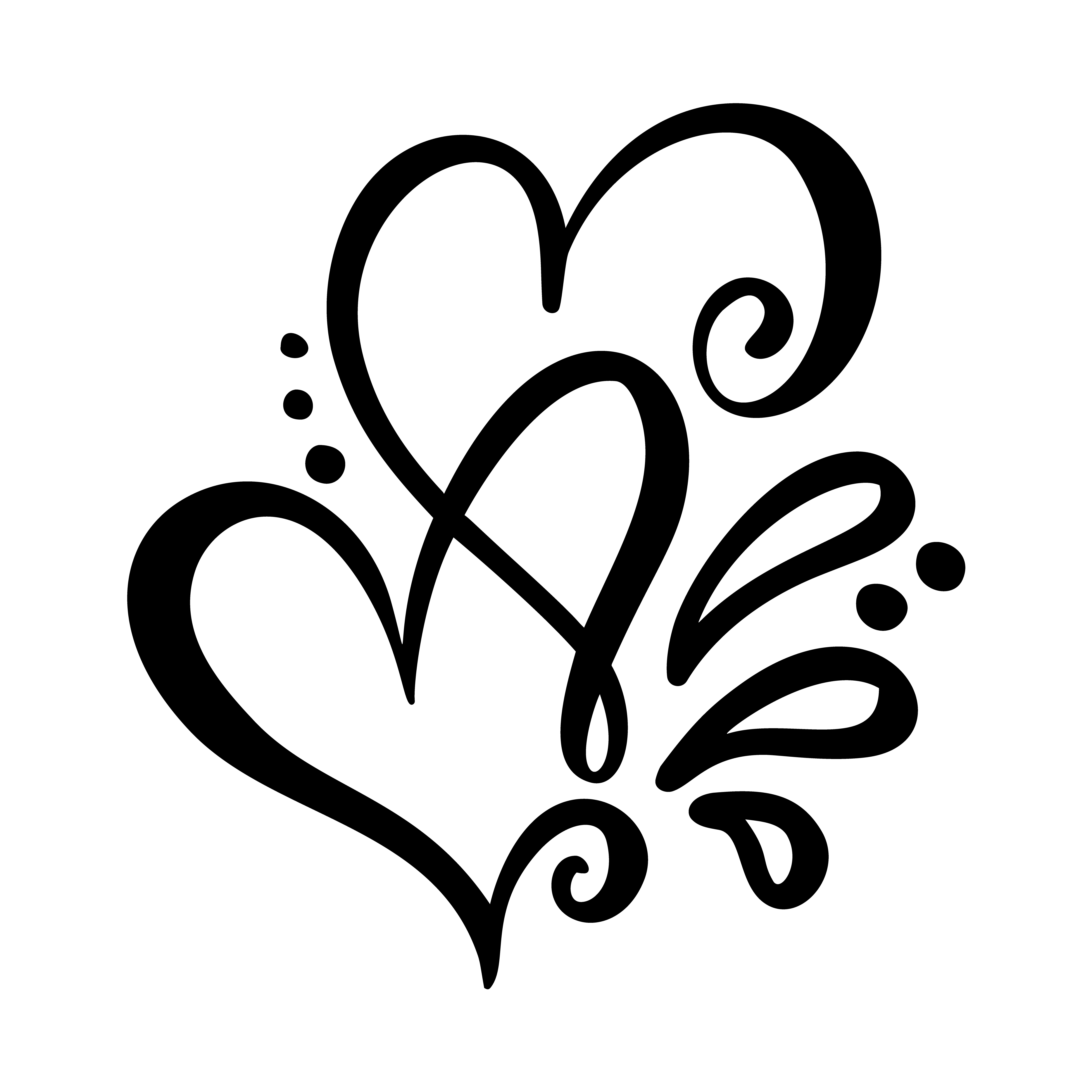 Interlocking Hearts Vector at Vectorified.com | Collection of