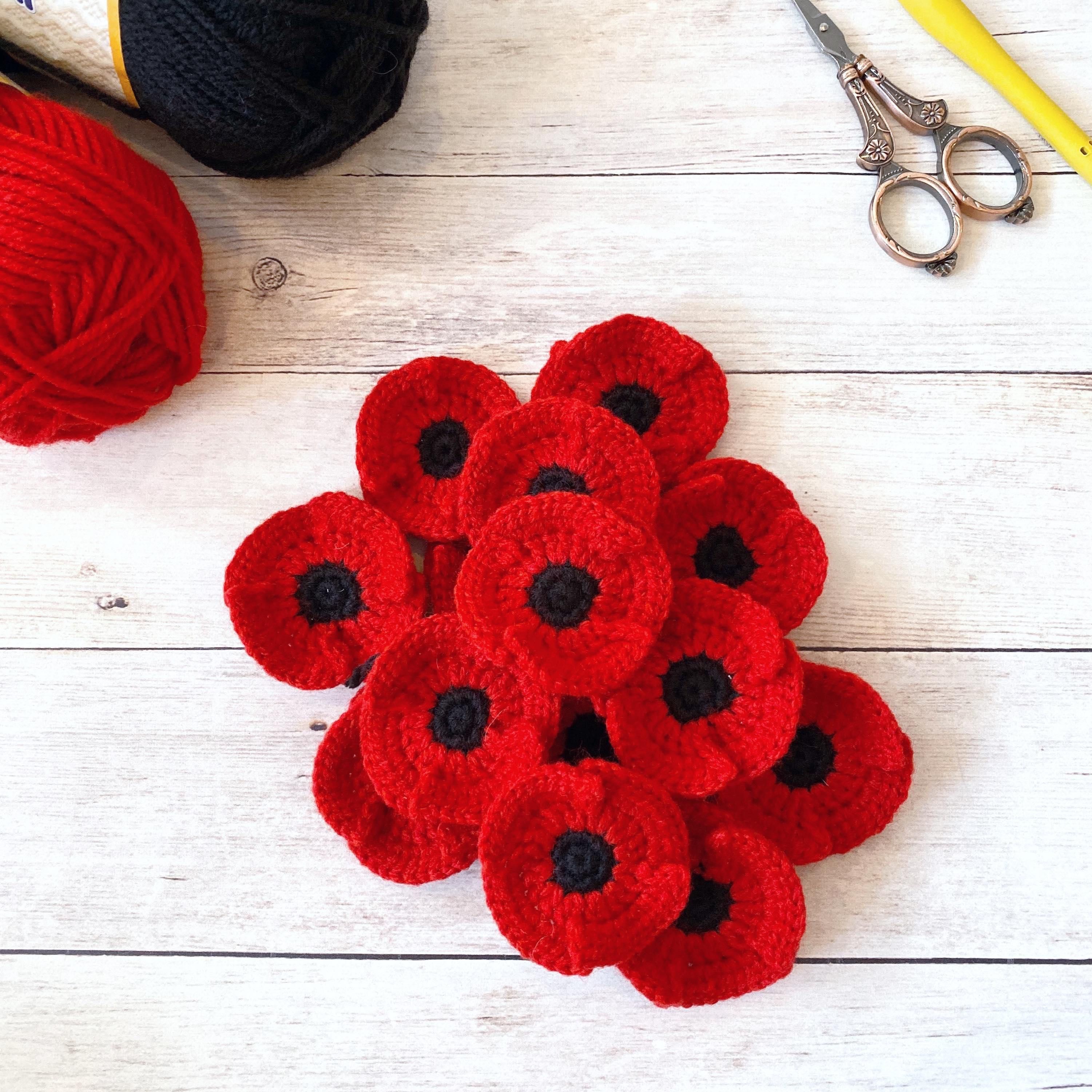 Poppy Free Crochet Pattern • Spin a Yarn Crochet | Crochet poppy